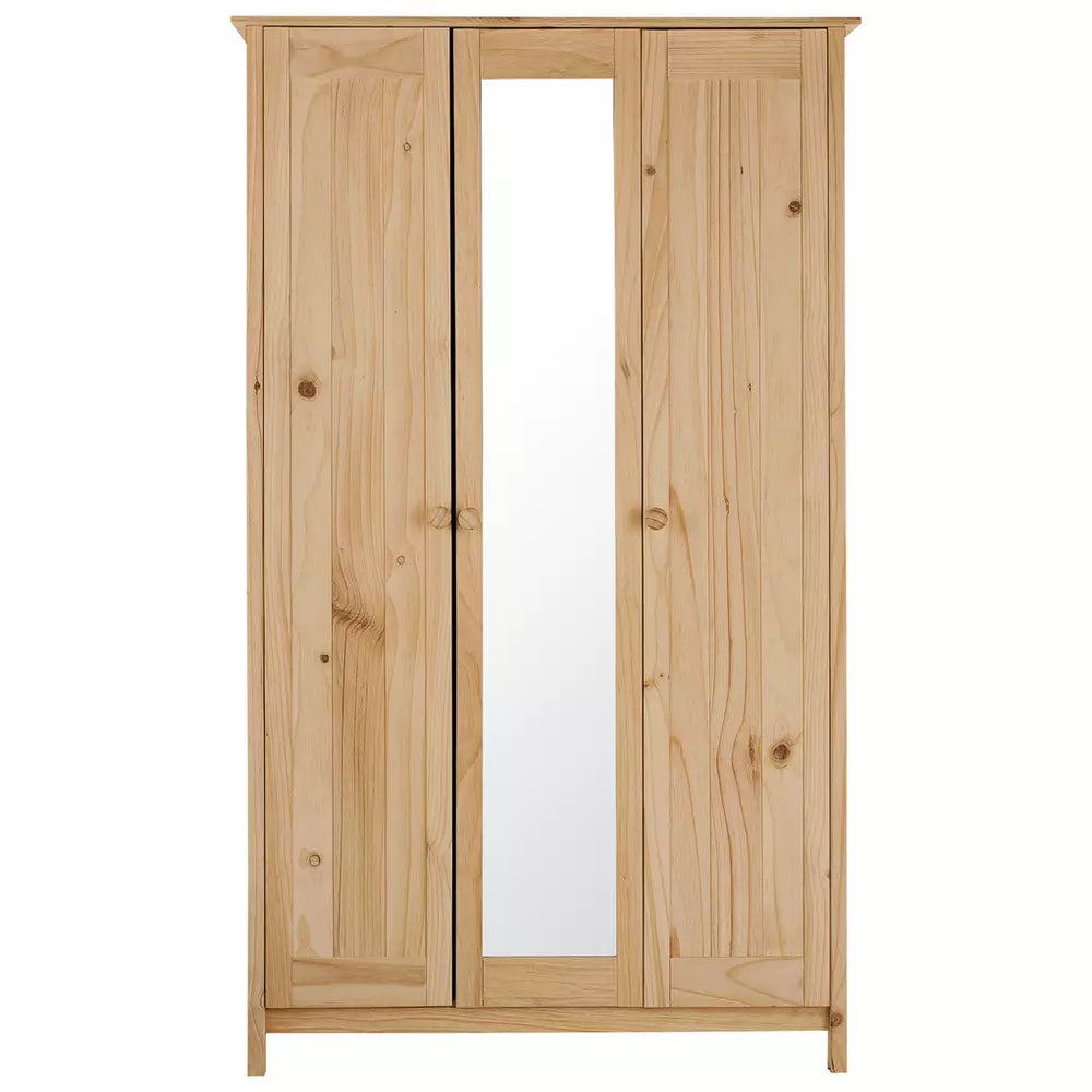 Argos Home New Scandinavia 3 Door Mirrored Wardrobe - Pine