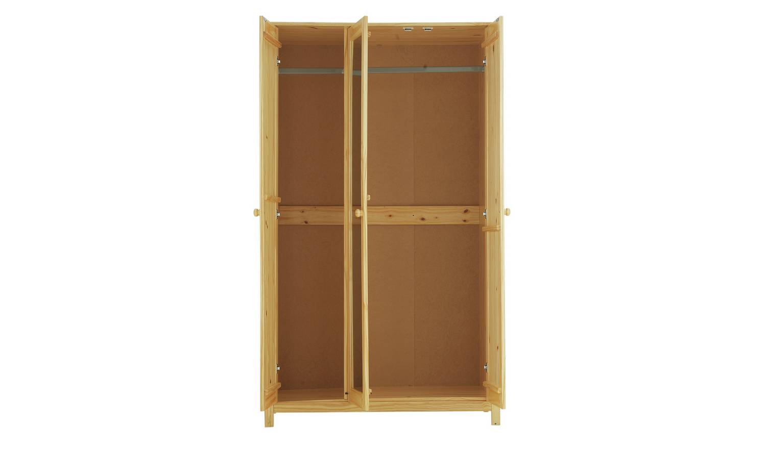 Argos Home New Scandinavia 3 Door Mirrored Wardrobe - Pine