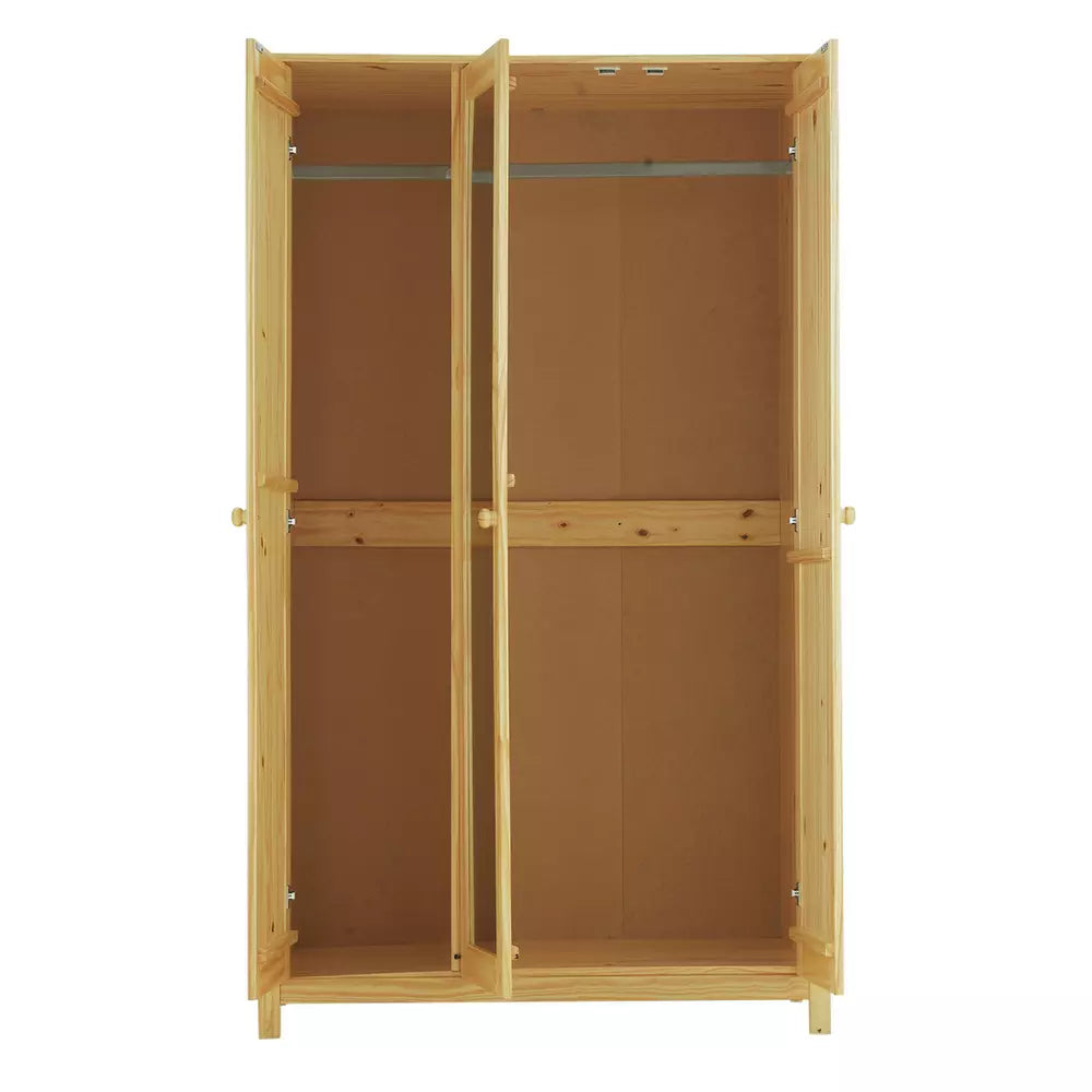 Argos Home New Scandinavia 3 Door Mirrored Wardrobe - Pine