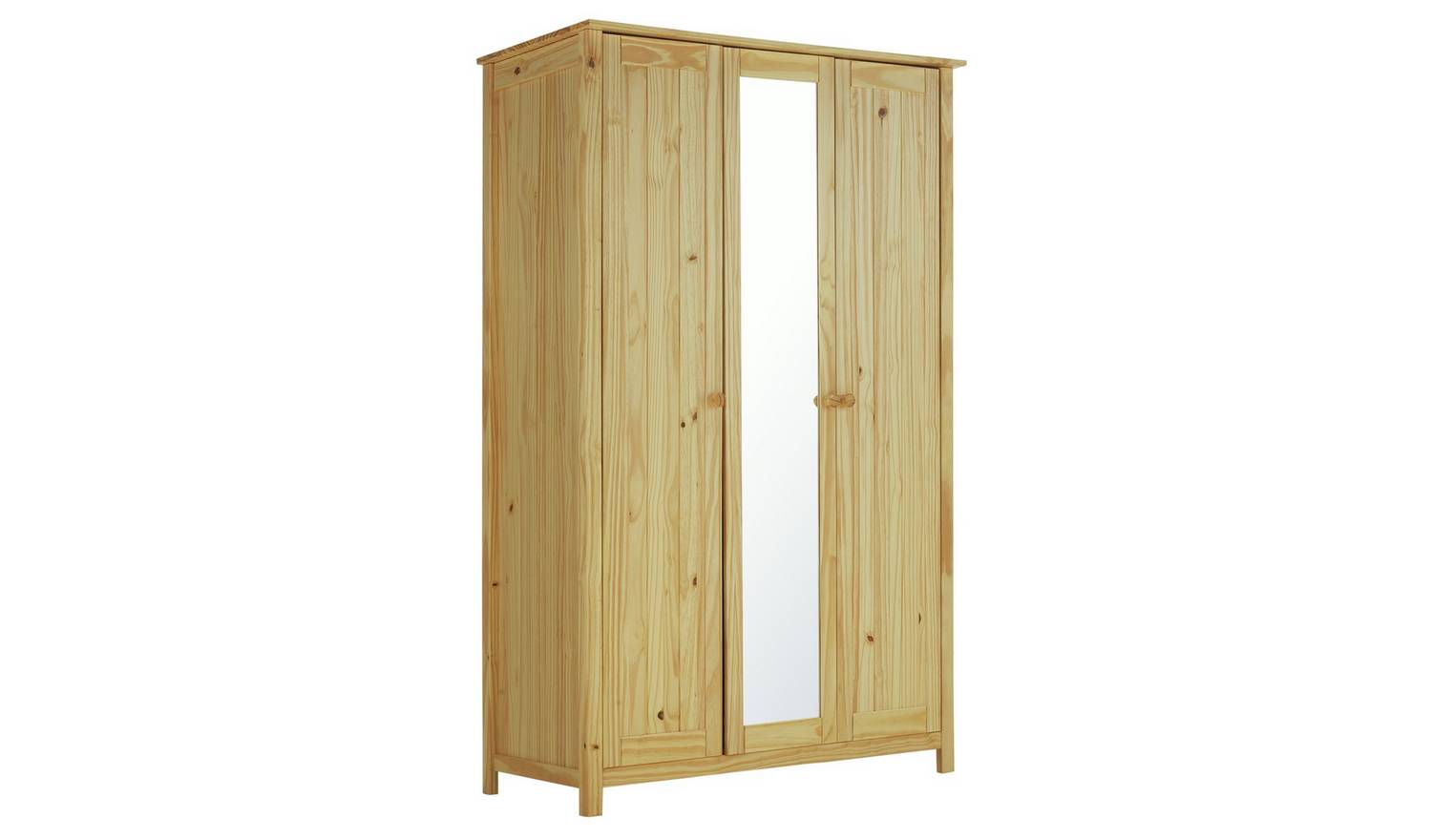 Argos Home New Scandinavia 3 Door Mirrored Wardrobe - Pine