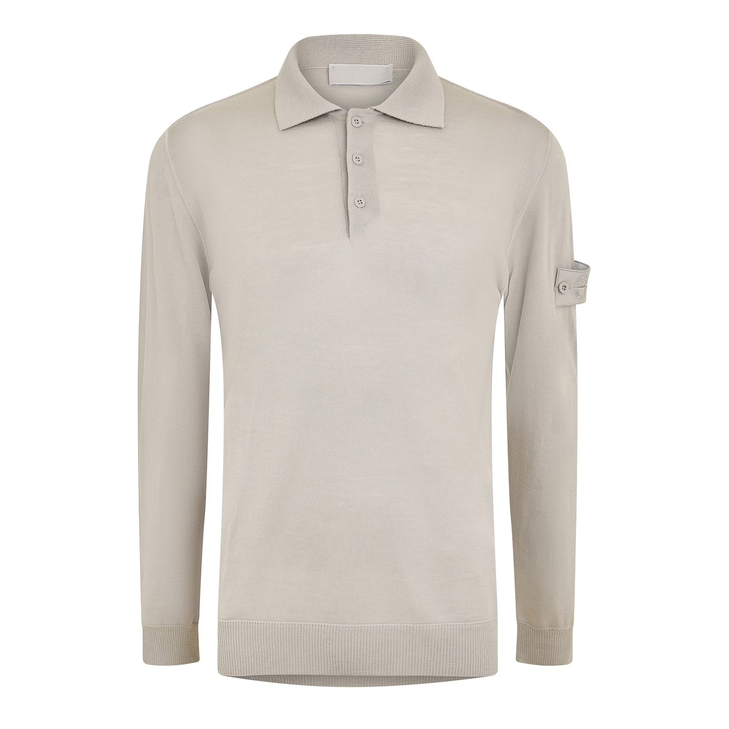 Mens Ghost Long Sleeve Polo Shirt