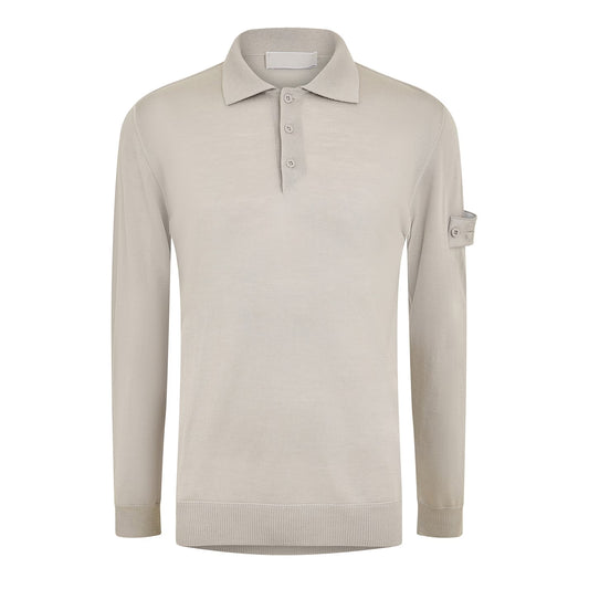 Mens Ghost Long Sleeve Polo Shirt