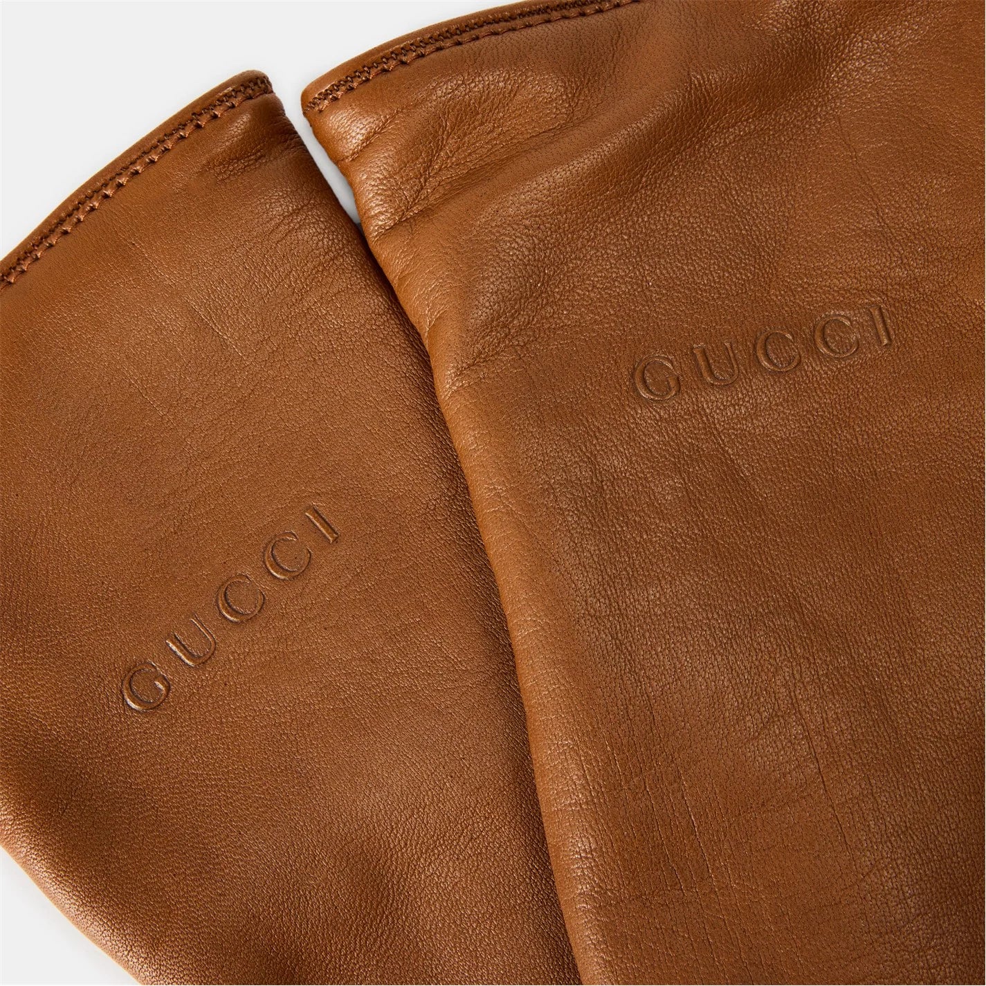 Women's GG Cuff Leather Gloves