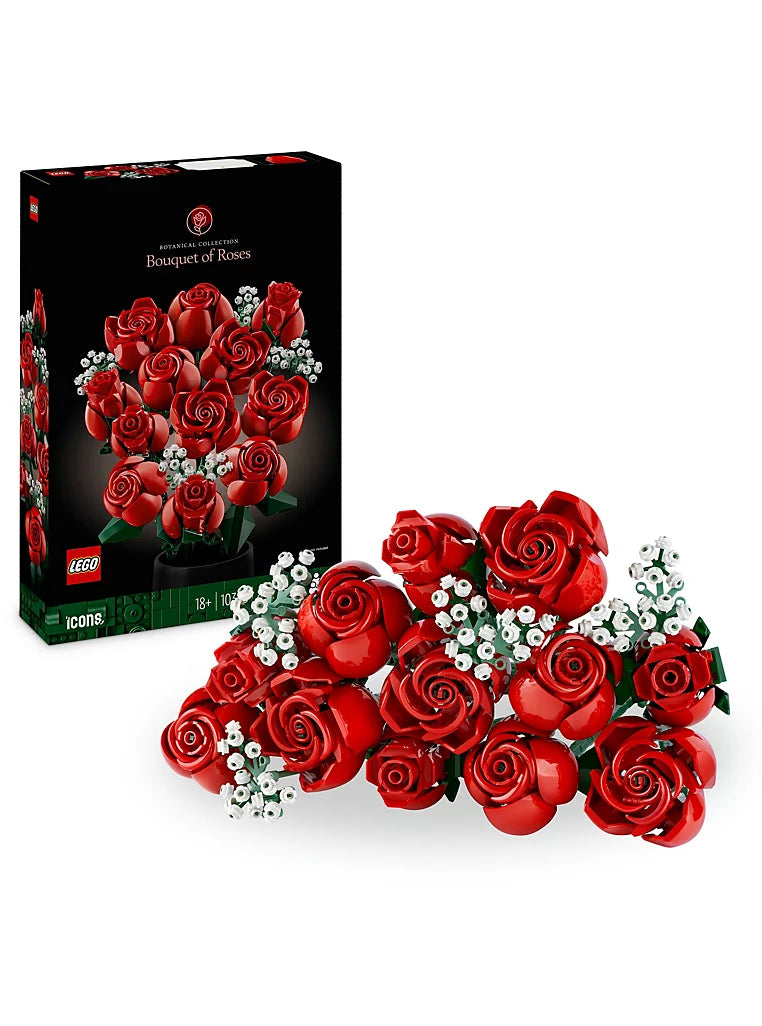 LEGO Botanicals Bouquet of Roses, Artificial Flowers Set for Adults 10328