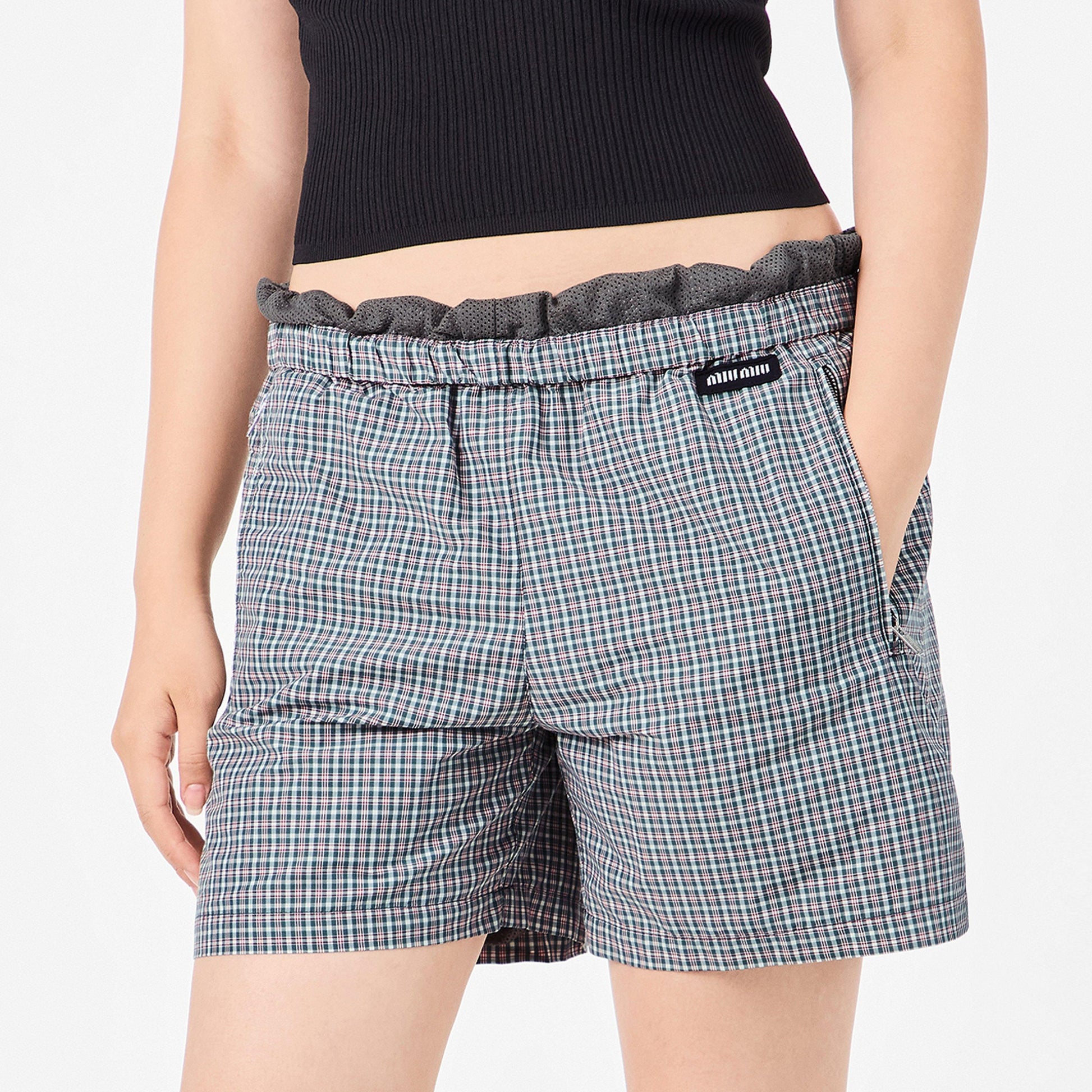 Miu Miu Women's Structured Textured Tailored Shorts