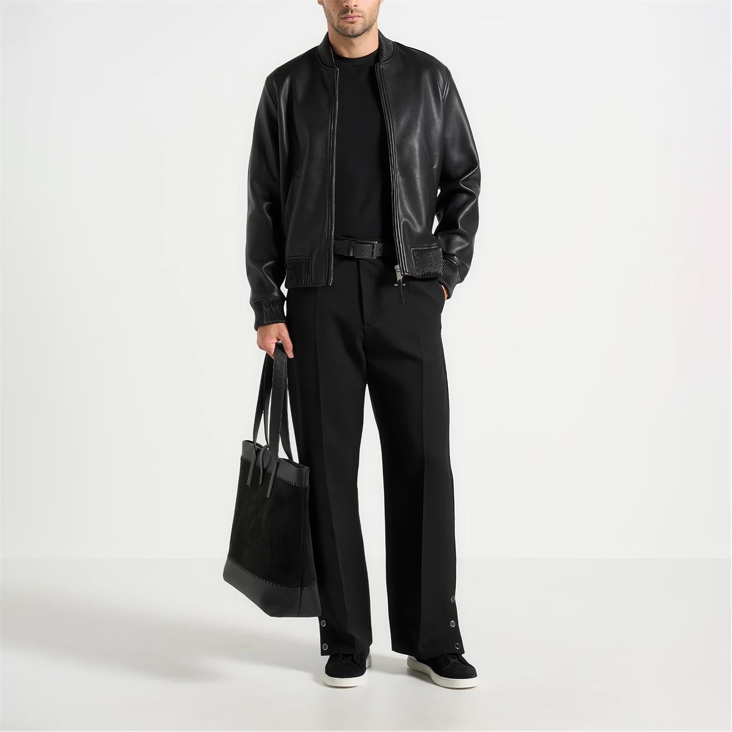 Mens Boris Relaxed Fit Tailored Button Cuff Trousers