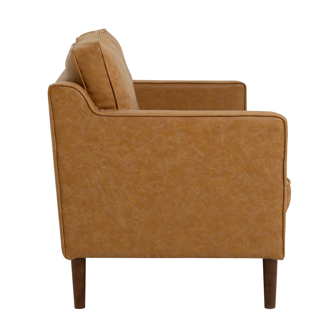 Argos Home Knox Faux Leather 2 Seater Sofa - Tan