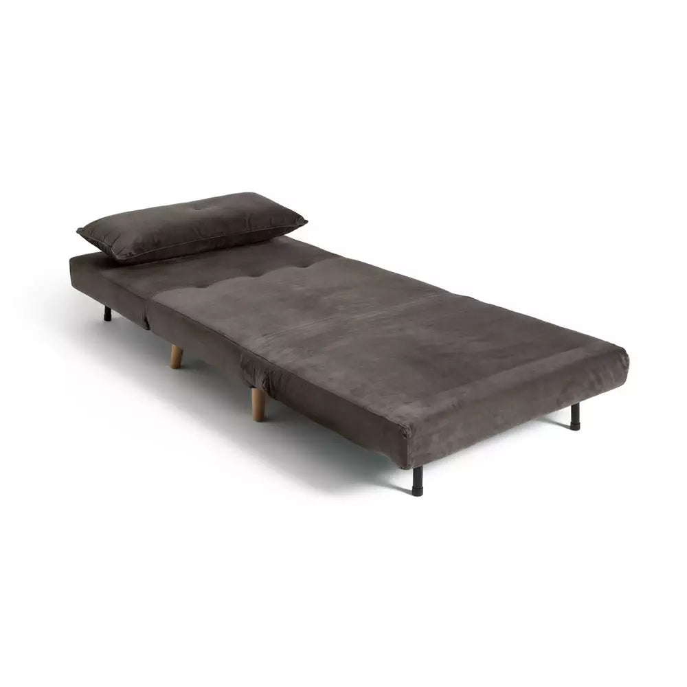 Habitat Roma Velvet Fabric Chairbed - Charcoal