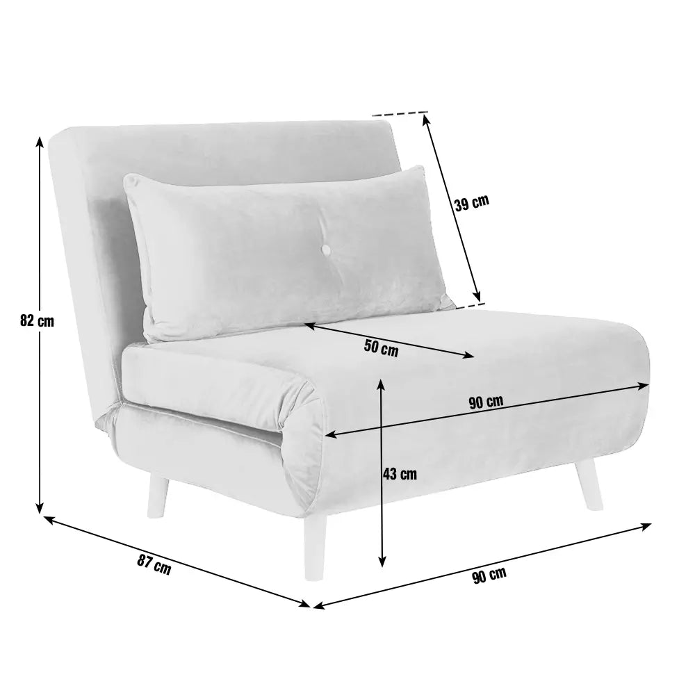 Habitat Roma Velvet Fabric Chairbed - Charcoal