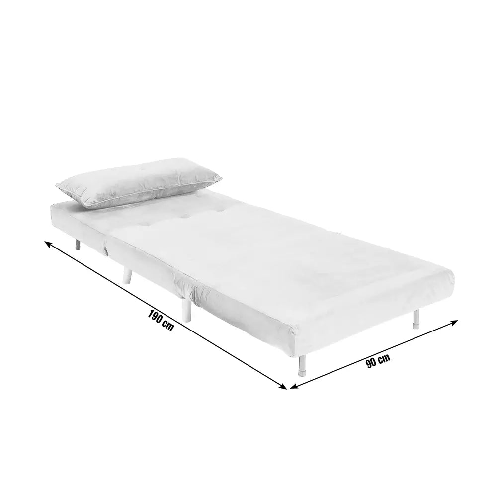Habitat Roma Velvet Fabric Chairbed - Charcoal