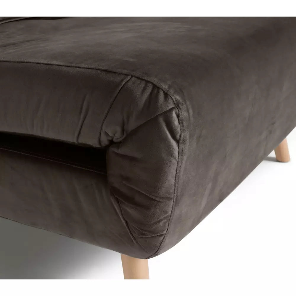 Habitat Roma Velvet Fabric Chairbed - Charcoal