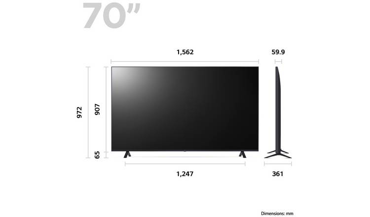 LG 70 Inch 70UR80006LJ Smart 4K UHD HDR LED Freeview TV