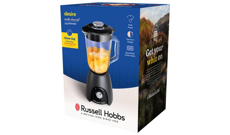 Russell Hobbs Desire Charcoal 1.5L Glass Jug Blender 27121