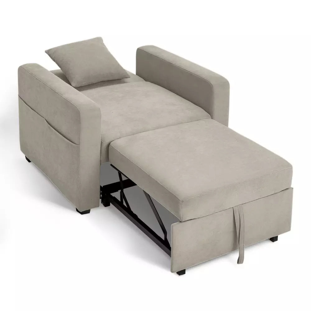 Habitat Reagan Single Fabric Chairbed - Natural
