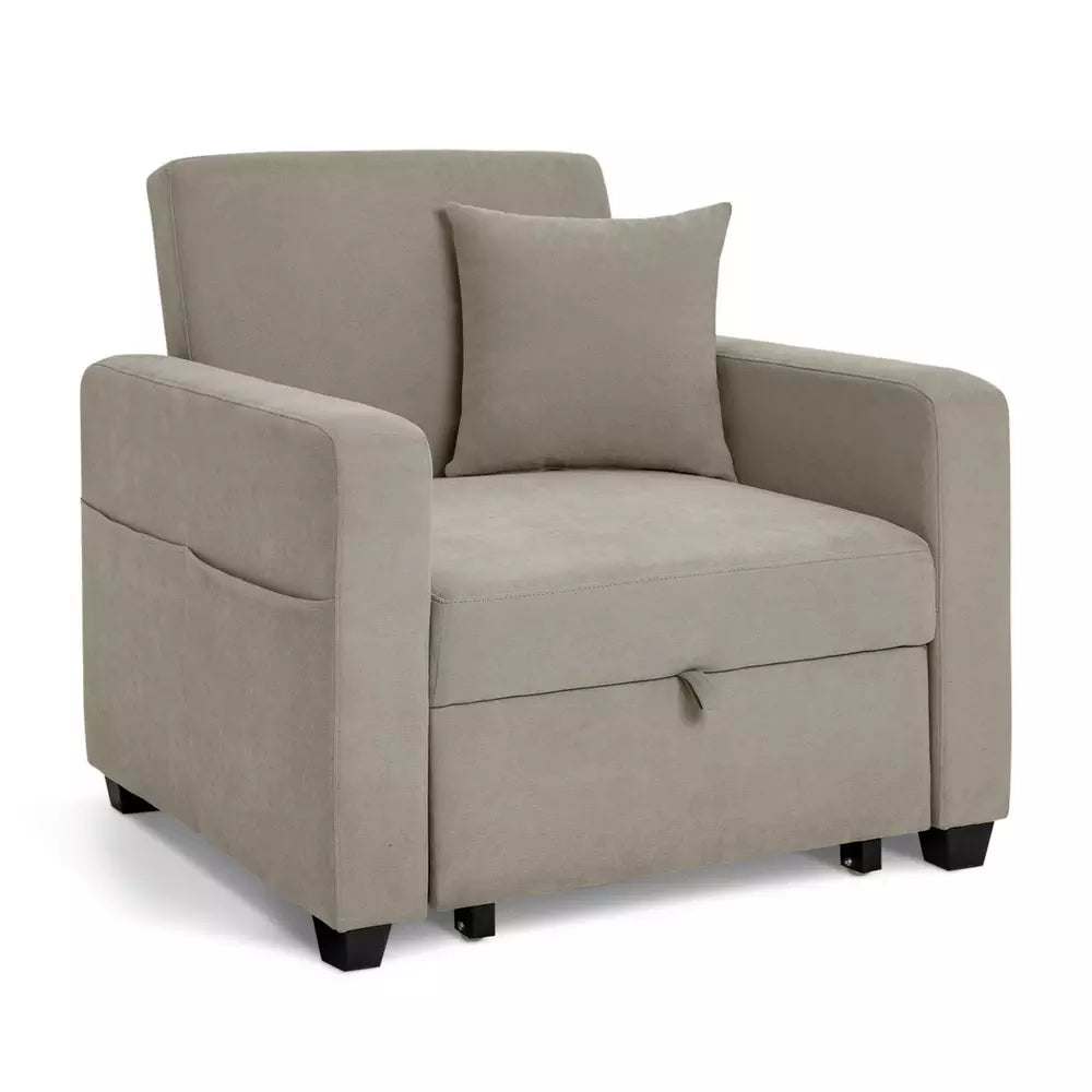Habitat Reagan Single Fabric Chairbed - Natural