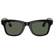 Ray-Ban Meta Wayfarer Glasses - Shiny Black, G15 Green