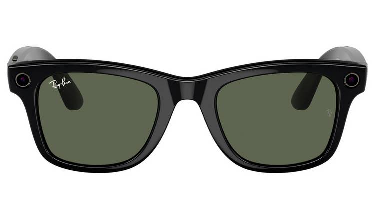 Ray-Ban Meta Wayfarer Glasses - Shiny Black, G15 Green