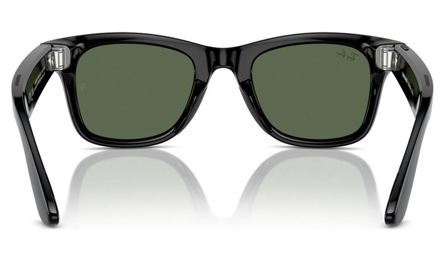 Ray-Ban Meta Wayfarer Glasses - Shiny Black, G15 Green