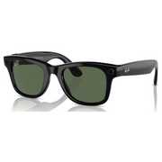 Ray-Ban Meta Wayfarer Glasses - Shiny Black, G15 Green