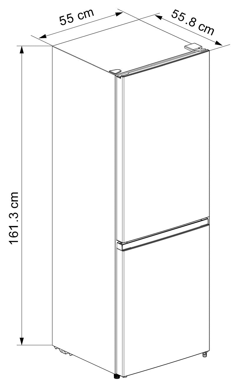 Bush ME55161S Freestanding Fridge Freezer - Silver