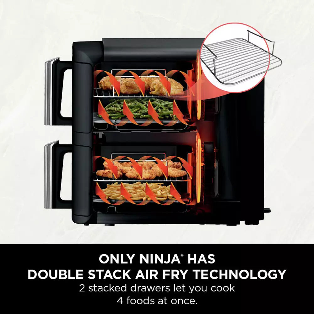 Ninja Double Stack SL300UK 7.6L Air Fryer - Black
