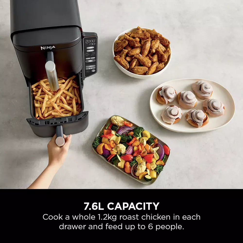 Ninja Double Stack SL300UK 7.6L Air Fryer - Black