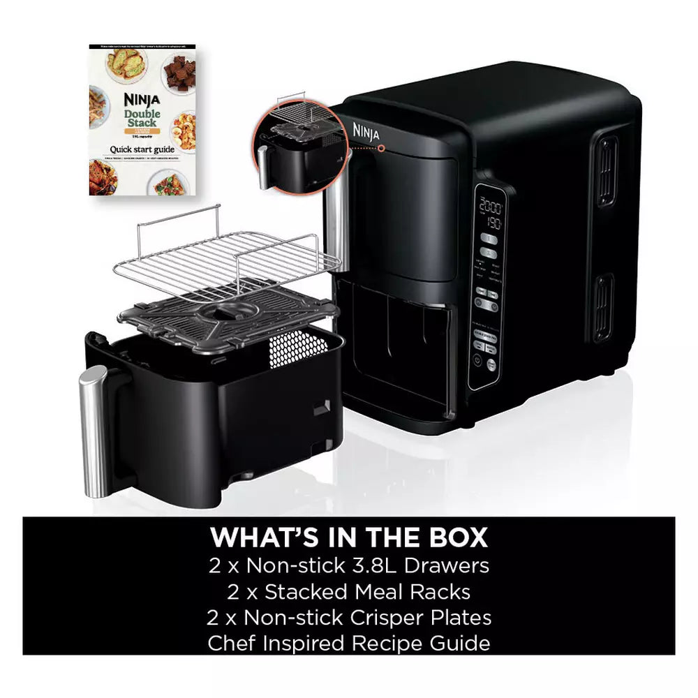 Ninja Double Stack SL300UK 7.6L Air Fryer - Black