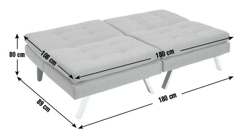 Argos Home Duo Fabric Clic Clac Sofa Bed - Teal