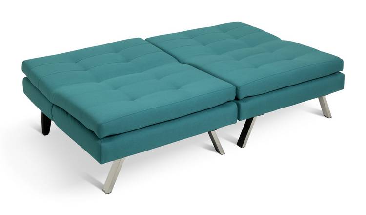 Argos Home Duo Fabric Clic Clac Sofa Bed - Teal