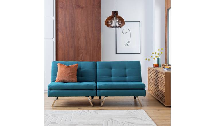 Argos Home Duo Fabric Clic Clac Sofa Bed - Teal
