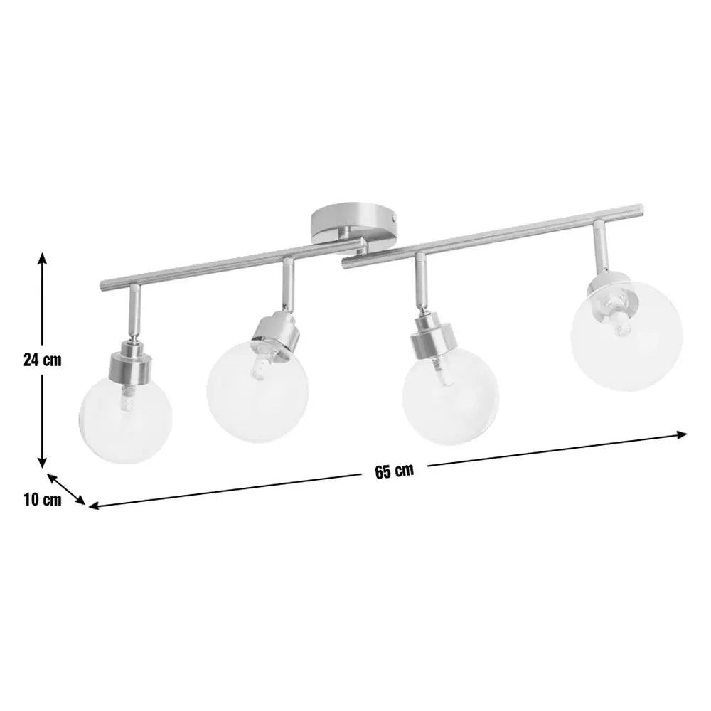 Habitat Tay 4 Lights Stainless Steel Spotlight - Chrome