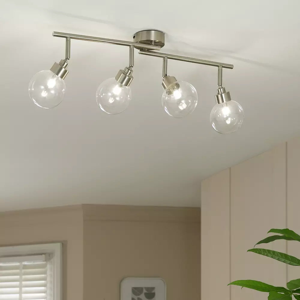Habitat Tay 4 Lights Stainless Steel Spotlight - Chrome