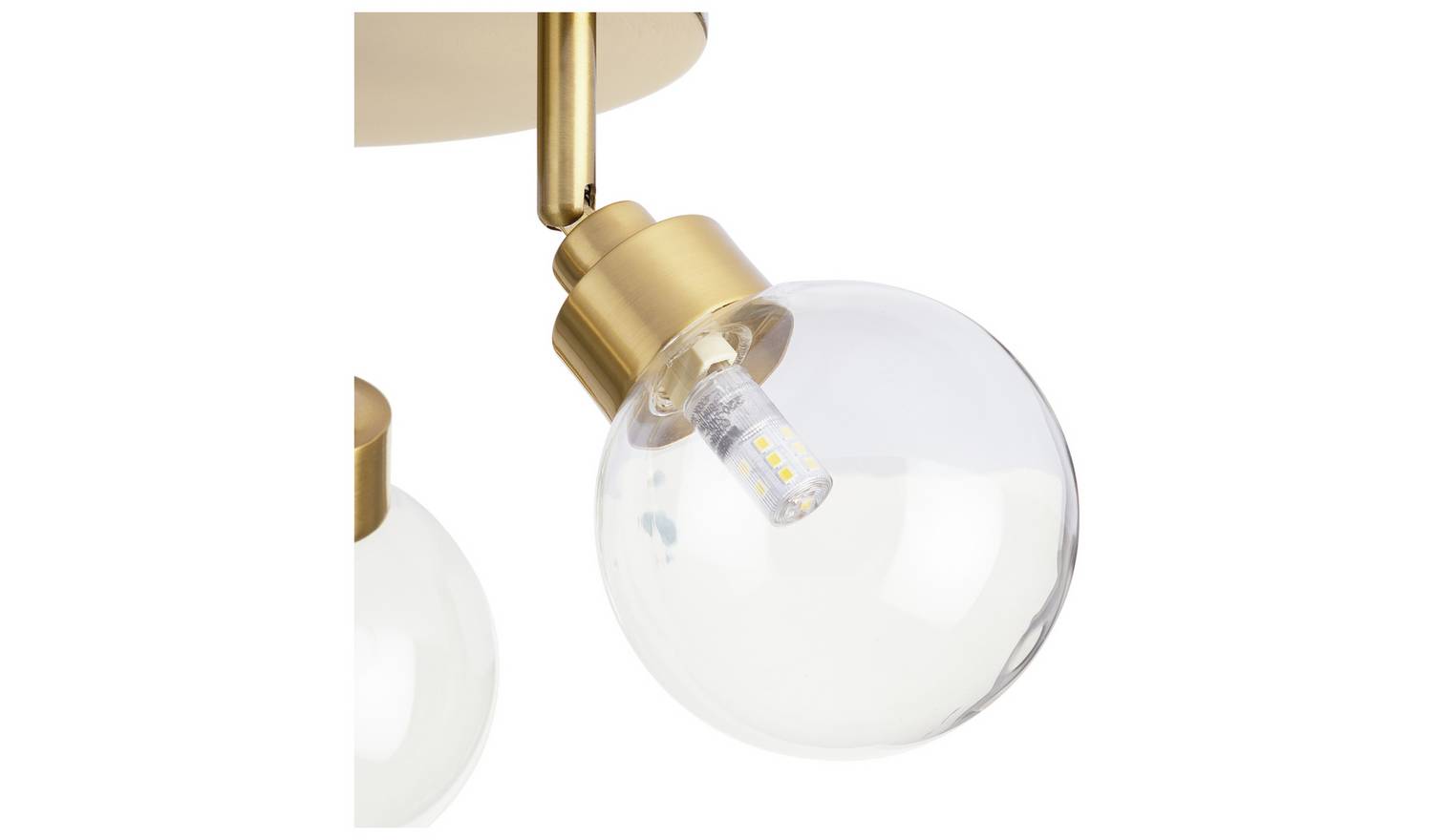 Habitat Tay Stainless Steel 3 Lights Spotlight - Brass
