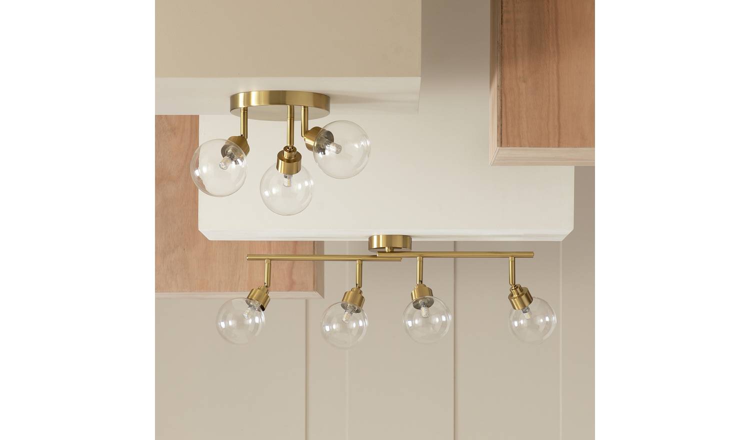 Habitat Tay Stainless Steel 3 Lights Spotlight - Brass