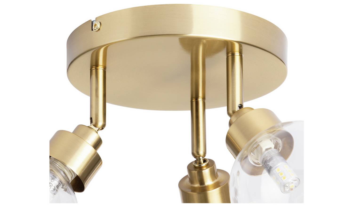 Habitat Tay Stainless Steel 3 Lights Spotlight - Brass