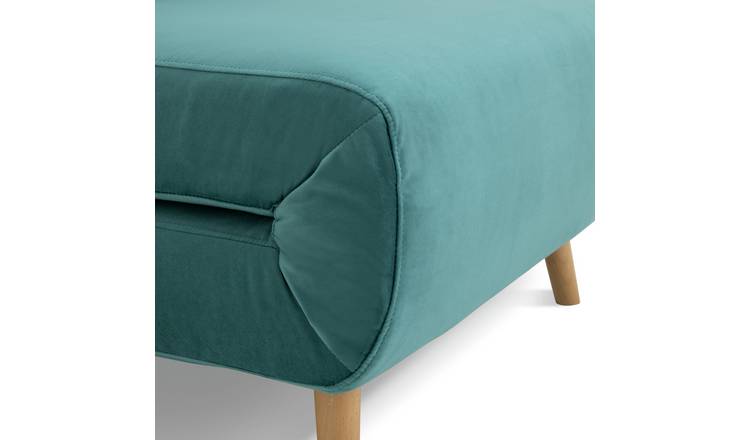 Habitat Roma Single Compact Velvet Chairbed - Teal