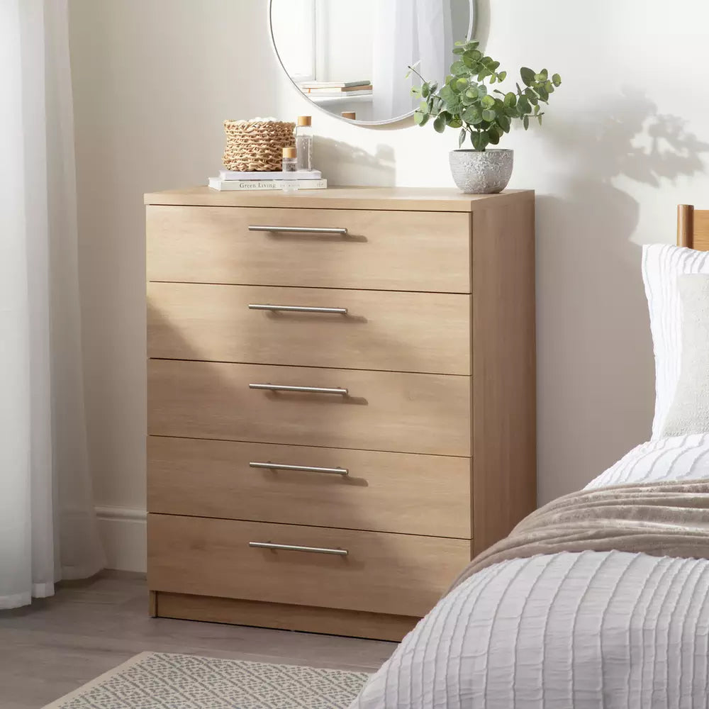 Argos Home Brisbane 5 drawer Chest – Oak