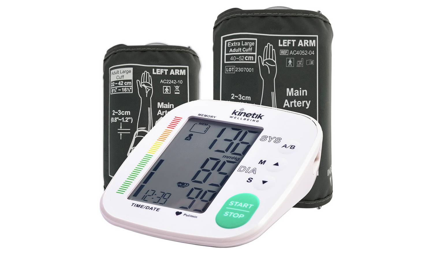 Kinetik Blood Pressure Monitor w/ universal & XL cuff