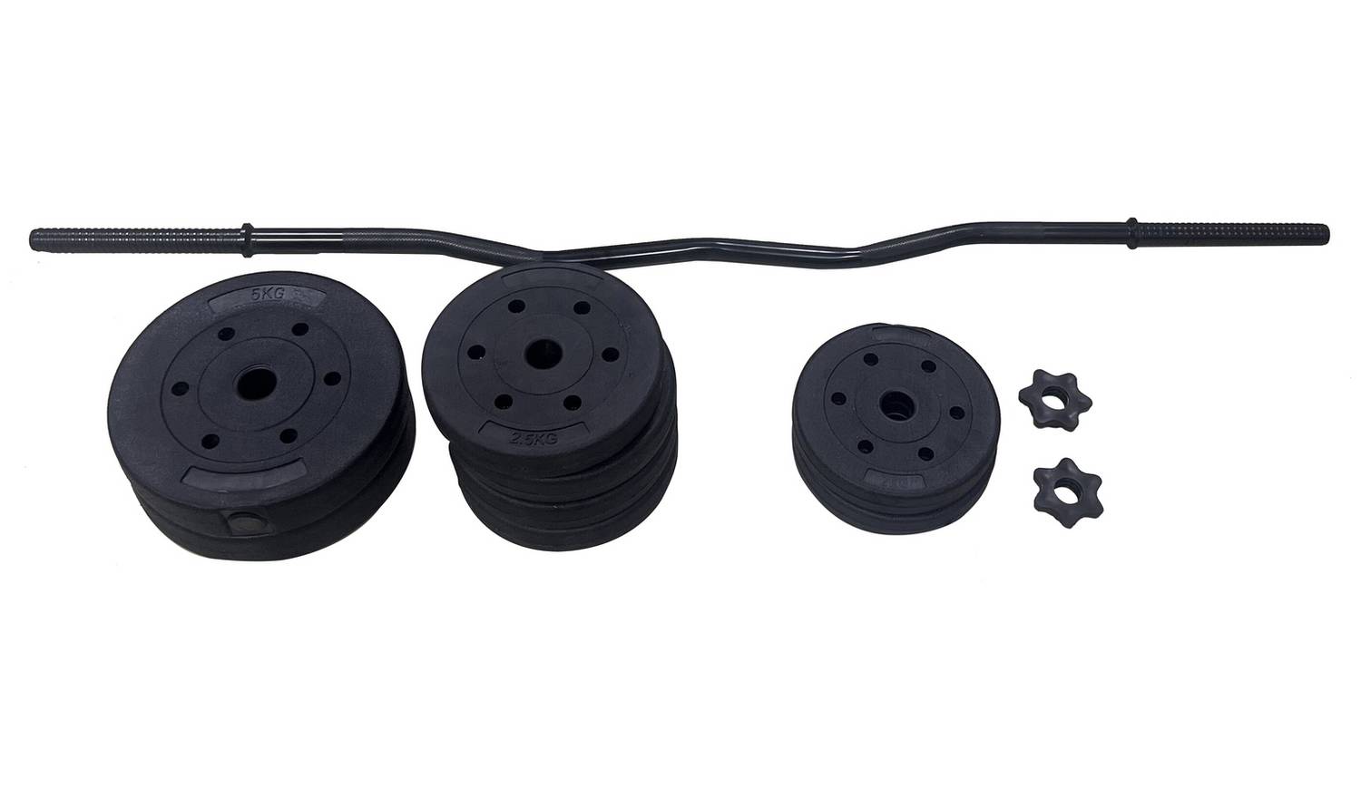 Opti Z Curl Vinyl Barbell Weight Set - 25kg