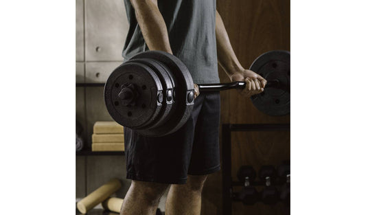 Opti Z Curl Vinyl Barbell Weight Set - 25kg