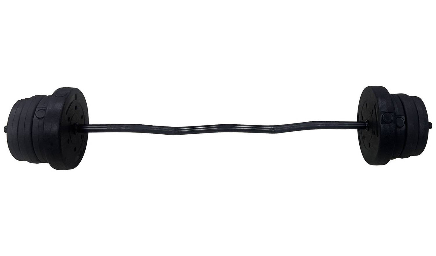 Opti Z Curl Vinyl Barbell Weight Set - 25kg