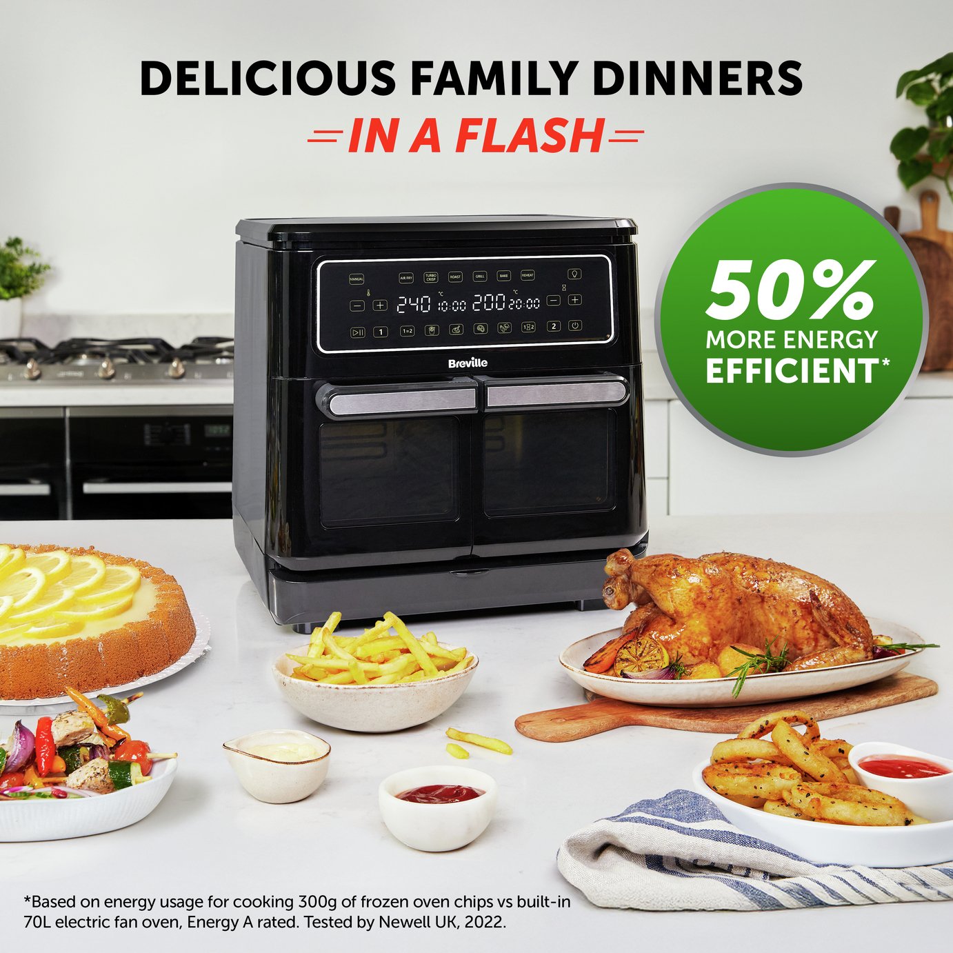 Breville VDF130 Halo Flexi 11L Dual Oven Air Fryer - Black