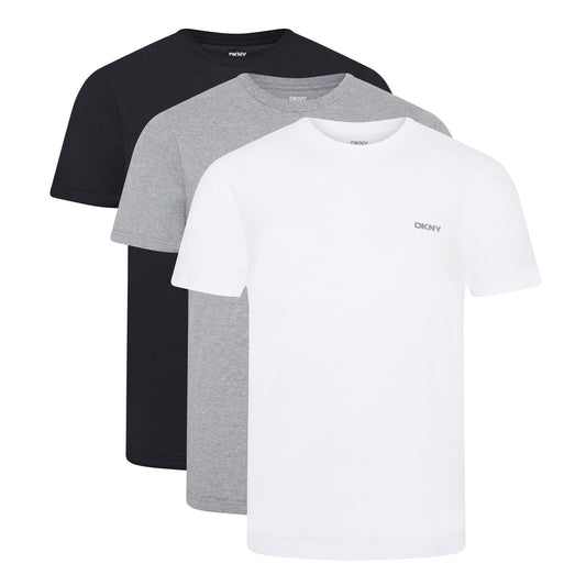 DKNY Mens 3 Pack Short Sleeve T-Shirts Giants