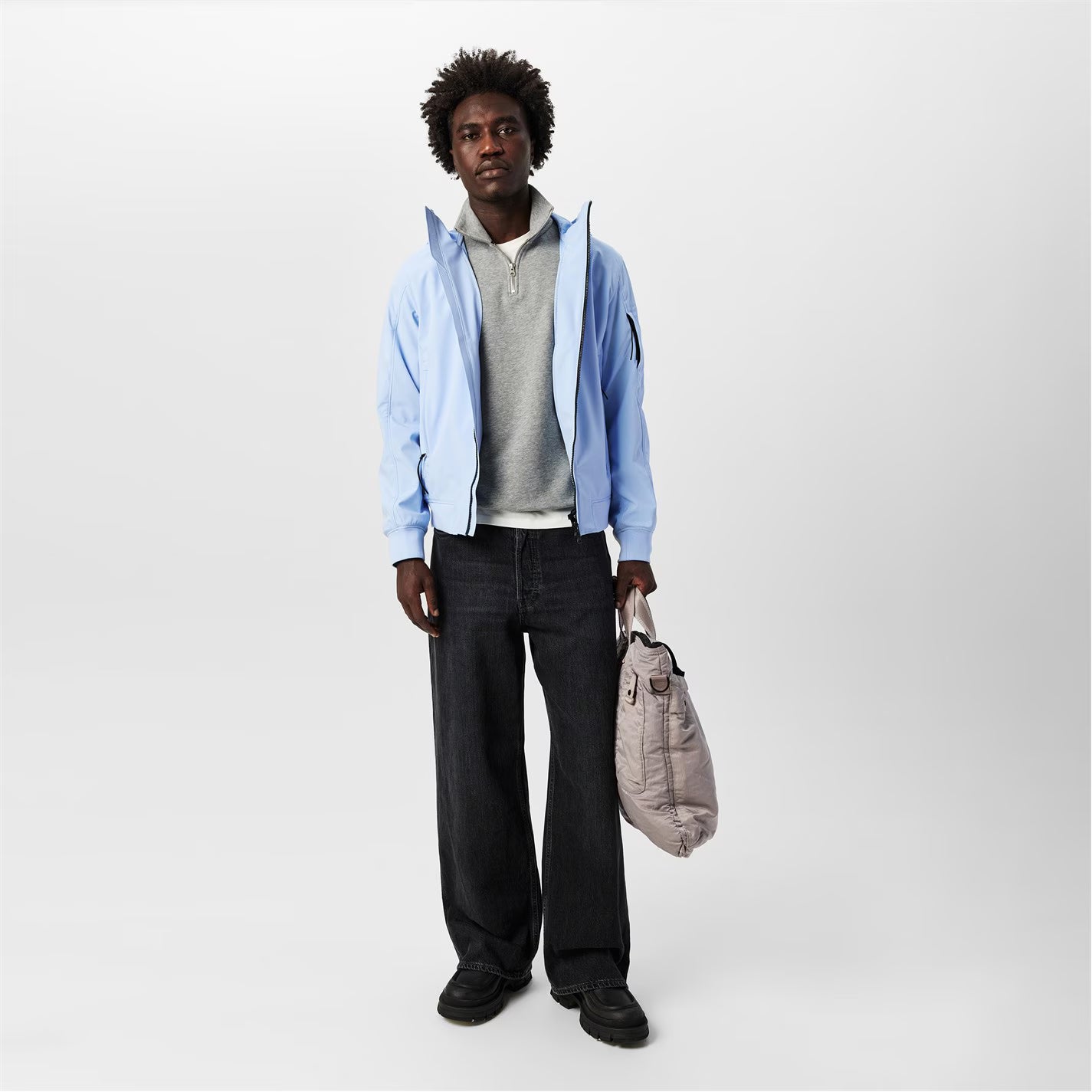 CP COMPANY Men's Lens Windproof Hooded Long Sleeve Softshell Jacket