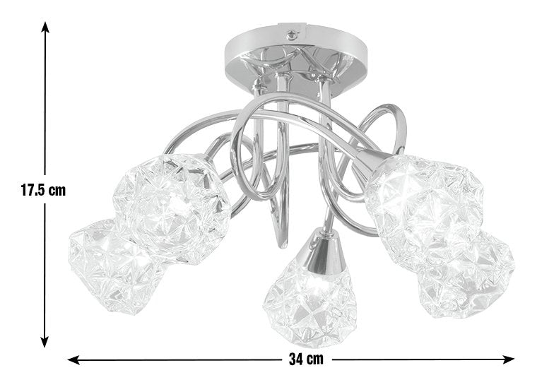 Argos Home Dico 5 Light Ceiling Light