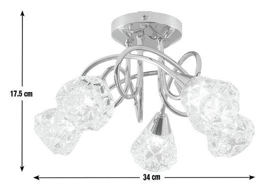 Argos Home Dico 5 Light Ceiling Light