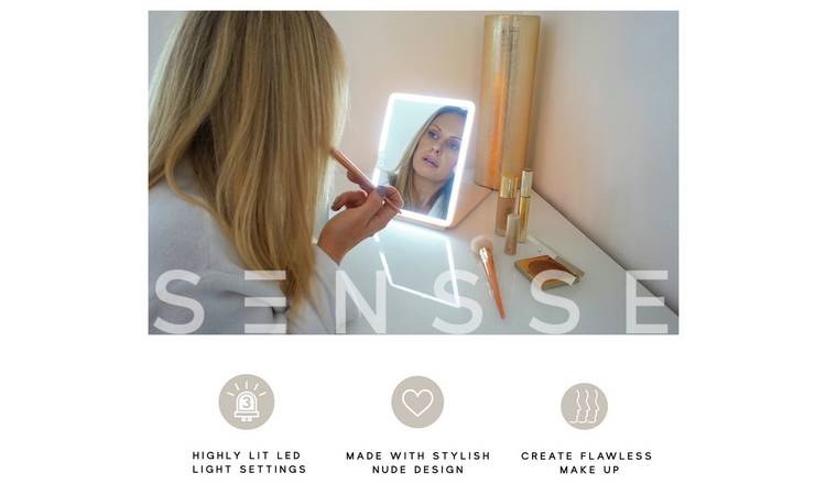 Sensse Glow Up LED Flip Top Modern Marble Mirror