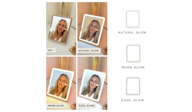 Sensse Glow Up LED Flip Top Modern Marble Mirror