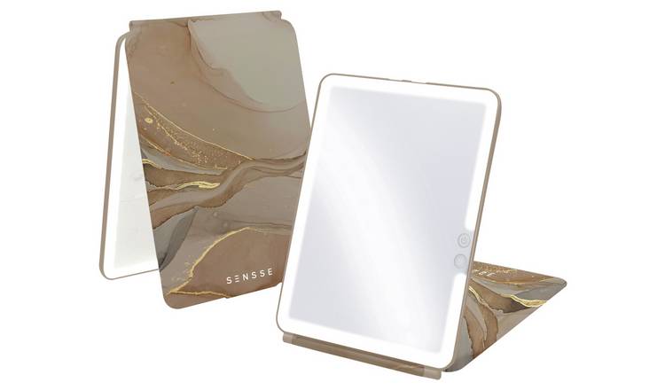 Sensse Glow Up LED Flip Top Modern Marble Mirror