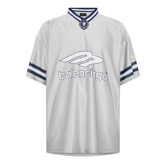 Balenciaga Men's Bal V Neck Oversized T-Shirt